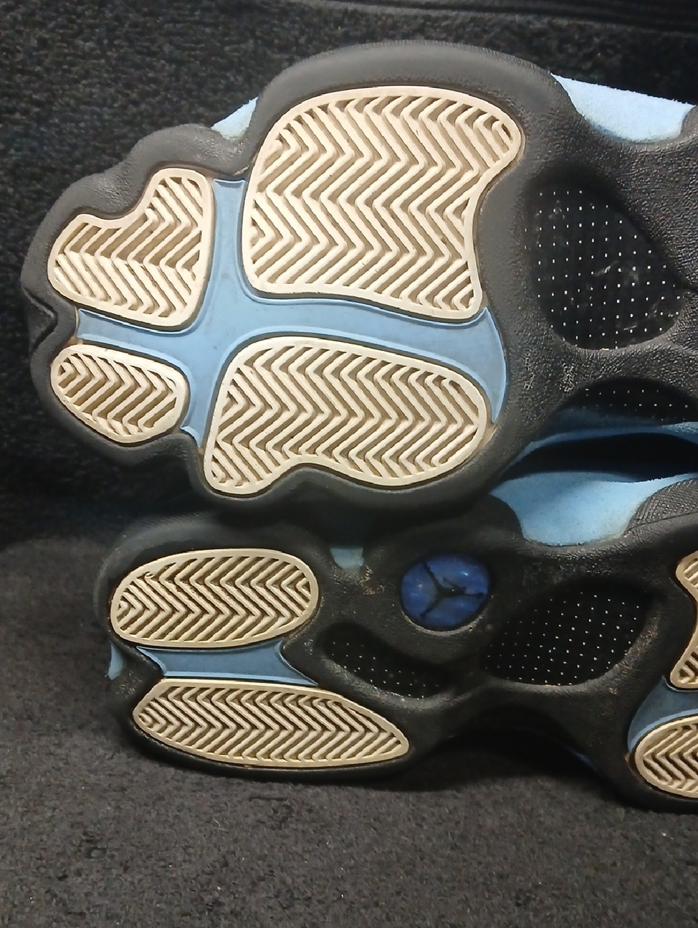 Air Jordan Retro 13 "BLACK UNIVERSITY BLUE" .Mens Size-9 100% AUTHENTIC! - Picture 11 of 12